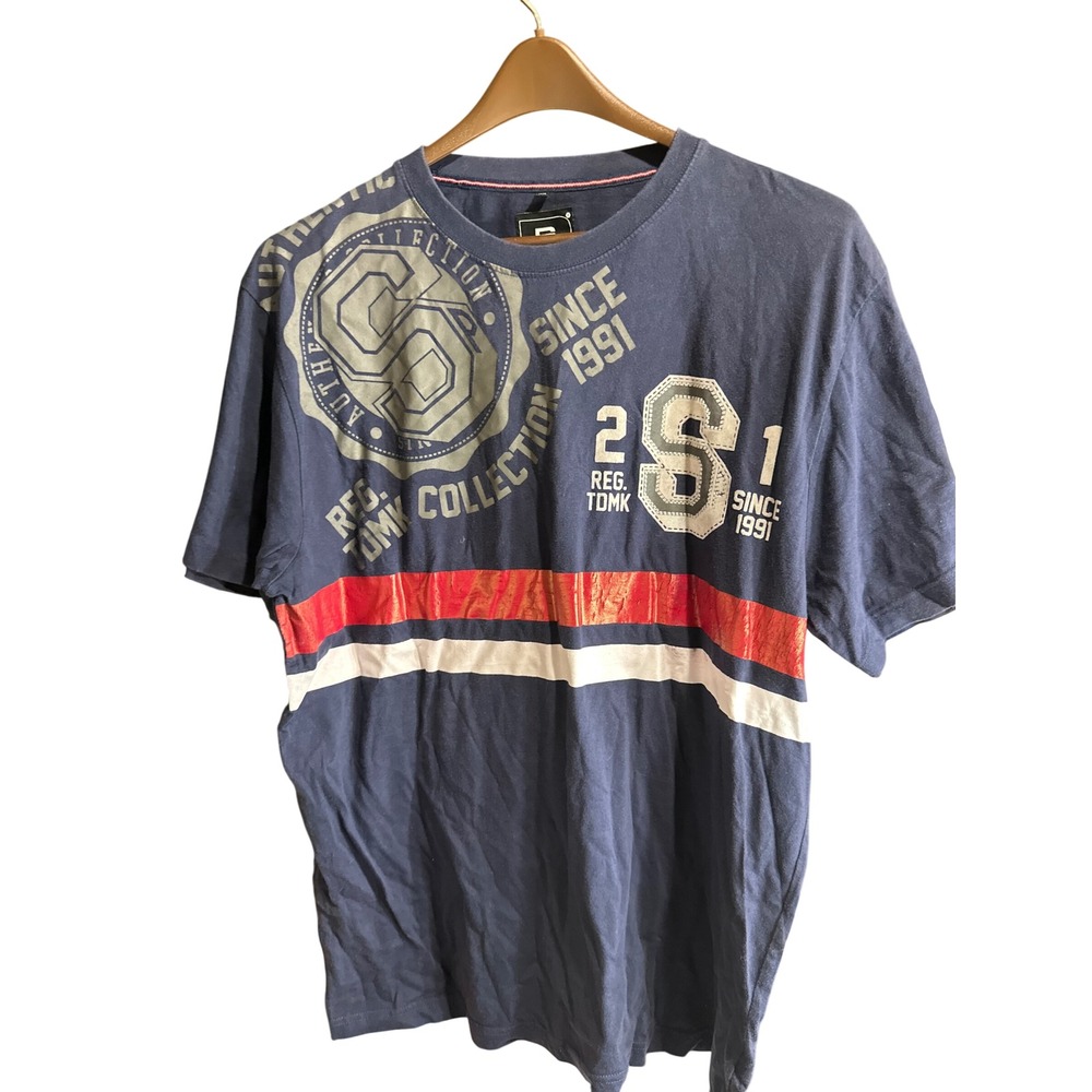 South Pole Mens XXL Blue S81 Graphic T Shirt‎ Authentic Collection Since 1991
